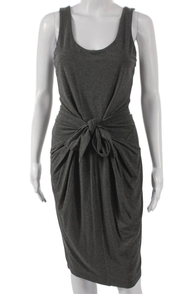 L'Agence Womens Tank Dress Gray Viscose Scoop Neck Mini Size S
