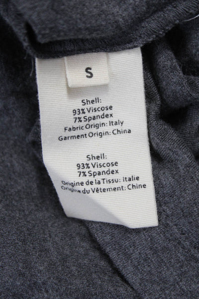 L'Agence Womens Tank Dress Gray Viscose Scoop Neck Mini Size S