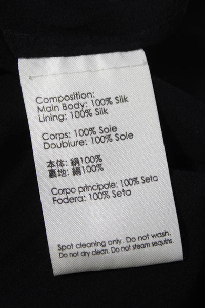 3.1 Phillip Lim Women Tunic Tank Silk One Shoulder Sleeveless Black Zip Size 4