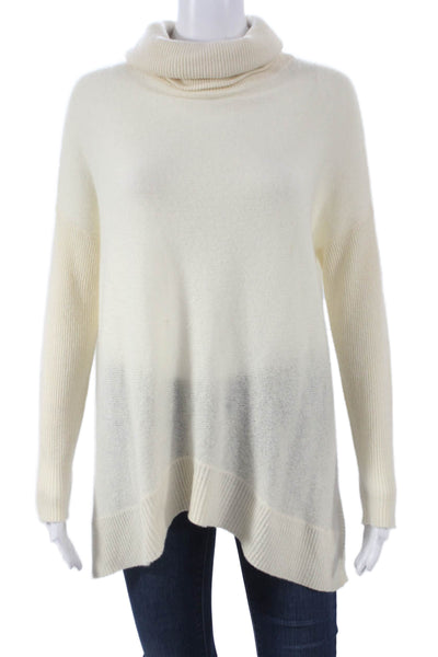 360 Cashmere Women Ivory Cowl Neck Pullover Sweater Long Sleeve Size S