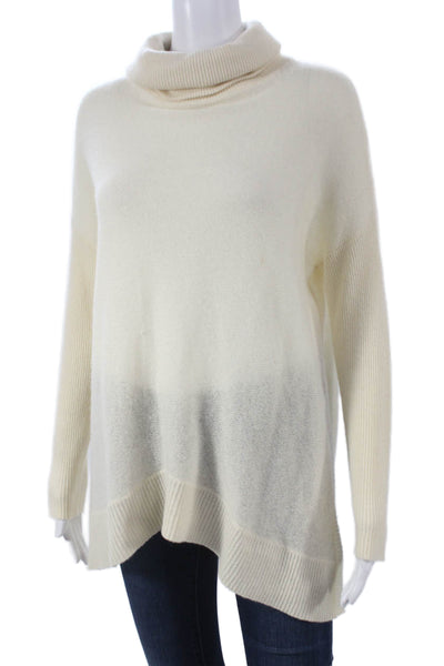 360 Cashmere Women Ivory Cowl Neck Pullover Sweater Long Sleeve Size S