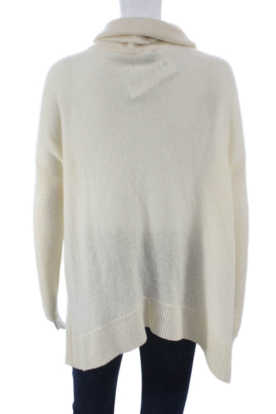 360 Cashmere Women Ivory Cowl Neck Pullover Sweater Long Sleeve Size S