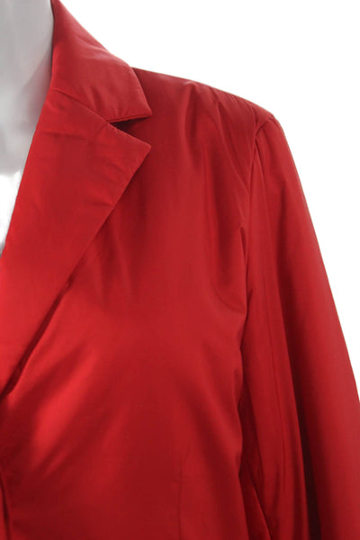 Lilla P Womens Red Jacket Button Long Sleeve Polyester Size S