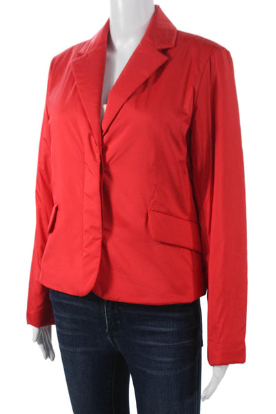Lilla P Womens Red Jacket Button Long Sleeve Polyester Size S