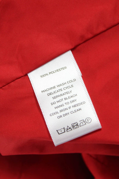Lilla P Womens Red Jacket Button Long Sleeve Polyester Size S