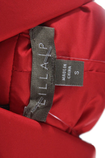 Lilla P Womens Red Jacket Button Long Sleeve Polyester Size S