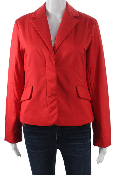 Lilla P Womens Basic Jacket Red Button Long Sleeve Polyester Size L