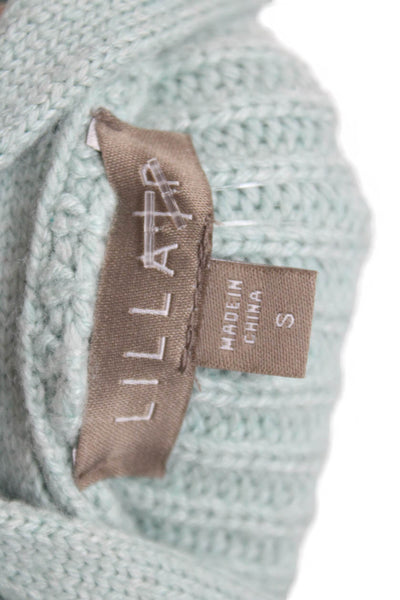 Lilla P Womens V Neck Long Sleeve Cardigan Sweater Green Recycled Nylon Size S