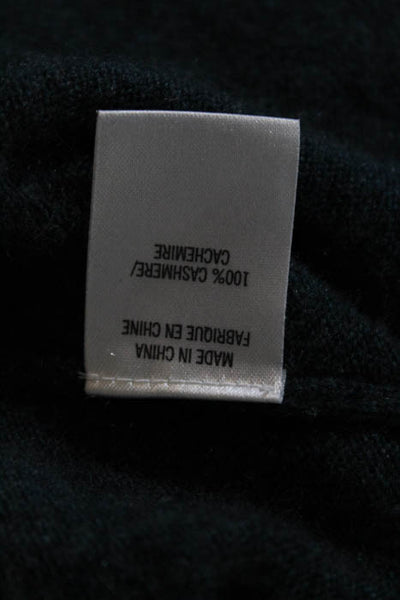 Theory Teal Blue Cashmere Crew Neck Long Sleeve Knit Sweater Dress Size Small