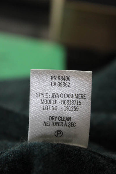 Theory Teal Blue Cashmere Crew Neck Long Sleeve Knit Sweater Dress Size Small