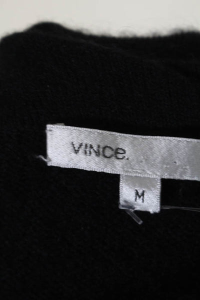 Vince Black Cashmere Pull Over Scoop Neck Sweater Size Medium