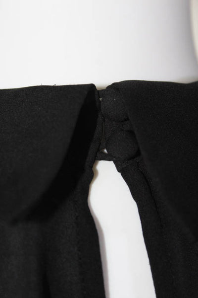 Joie Black Shear Sleeveless Button Closure Women's Work Attire Blouse Size Small