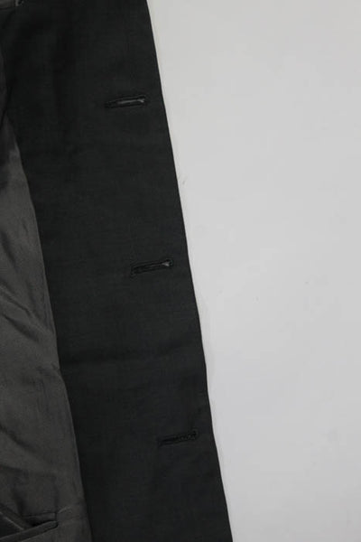 Vitale Barberis Mens Gray Wool Four Button Blazer Jacket Size 48