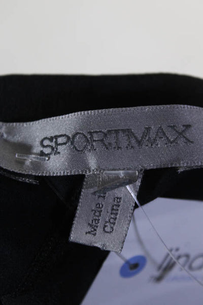 Sportmax Black Cotton Long Sleeves Shift Dress Size Medium
