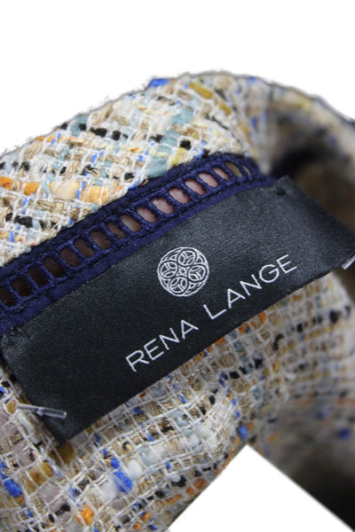 Rena Lange Women Basic Jacket Multicolor Viscose Long Sleeve Hook Eye Size 8