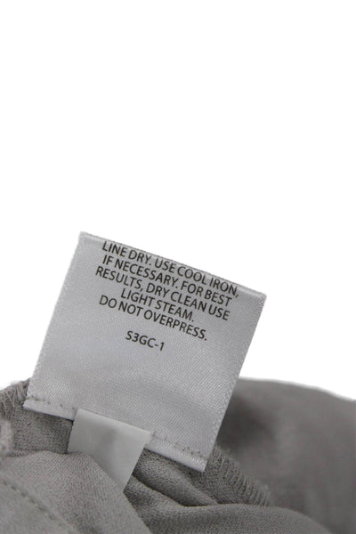 Eileen Fisher Womens Silk Gray Jogger Pants Button Closure Size M
