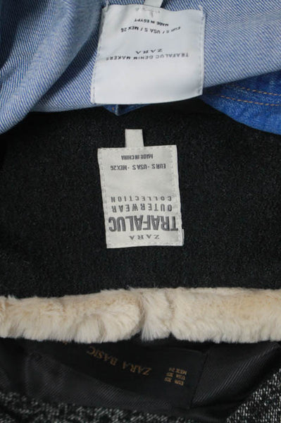 Zara Trafaluc Zara Basic Lot 3 Black Beige Blue Jackets Size Extra Small