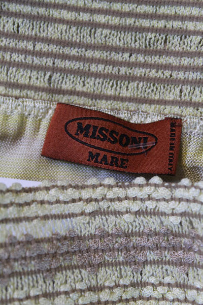 Missoni Mare Yellow Brown Striped Strapless Wide Leg Classic Rise Romper Size 42