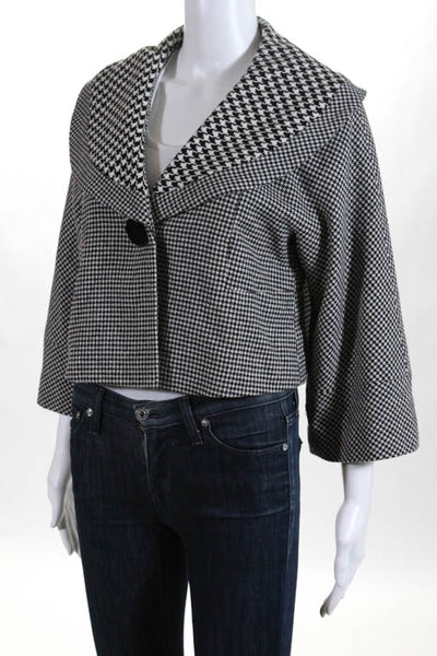 Cynthia Cynthia Steffe Black Houndstooth Blazer Jacket Size 4