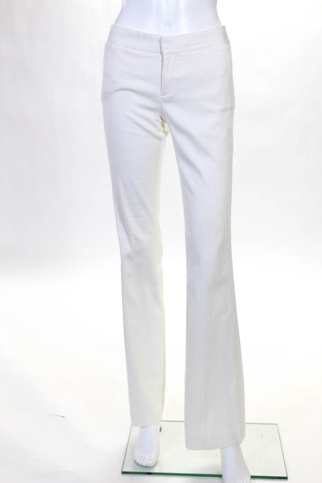 Catherine Malandrino White Cotton Blend High Rise Flared Dress Pants Size 2 Catherine Malandrino White Cotton Blend High Rise Flared Dress Pants Size 2