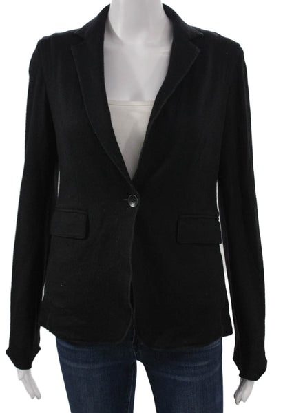 Rag & Bone Womens Wool Black Blazer Button Front Long Sleeve Size 2