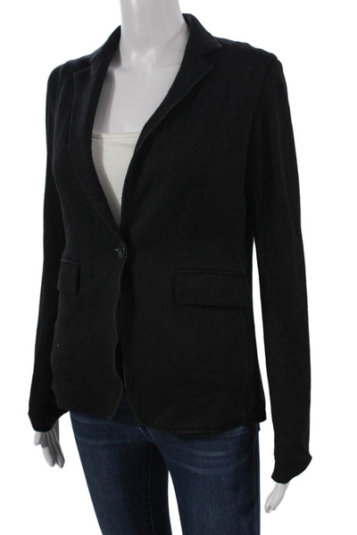 Rag & Bone Womens Wool Black Blazer Button Front Long Sleeve Size 2