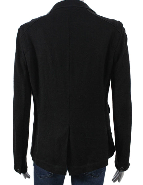 Rag & Bone Womens Wool Black Blazer Button Front Long Sleeve Size 2