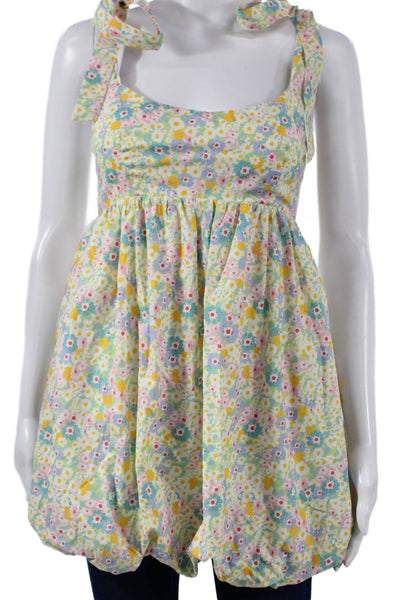 Lovers + Friends Women Sundress Floral Cotton Scoop Neck Sleeveless Size XS