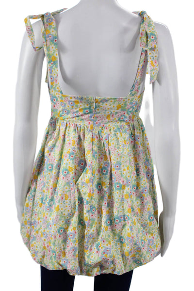 Lovers + Friends Women Sundress Floral Cotton Scoop Neck Sleeveless Size XS