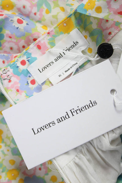 Lovers + Friends Women Sundress Floral Cotton Scoop Neck Sleeveless Size XS