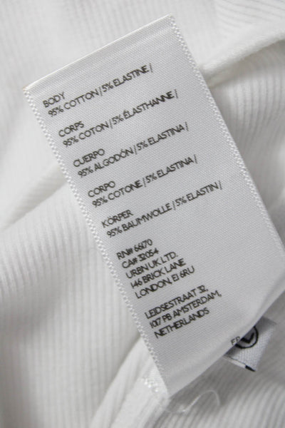 FP Movement Women Basic Cotton Crew Neck Short Sleeve T-Shirt White Size L
