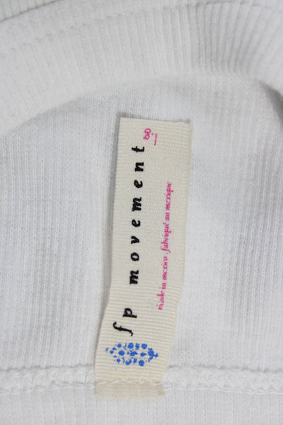 FP Movement Women Basic Cotton Crew Neck Short Sleeve T-Shirt White Size L