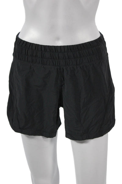 Lululemon Womens Athletic Black Polyester Drawstring Shorts Size 4