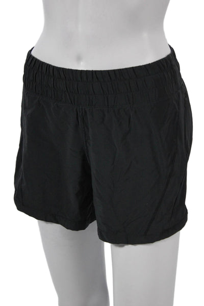 Lululemon Womens Athletic Black Polyester Drawstring Shorts Size 4