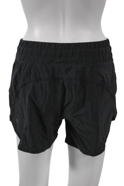 Lululemon Womens Athletic Black Polyester Drawstring Shorts Size 4