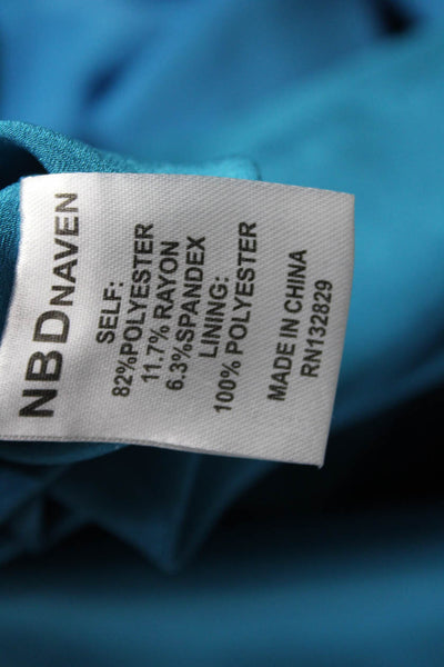 NBD X The Naven Twins Womens Bodycon Colorblock Blue Sweetheart Dress Size XS