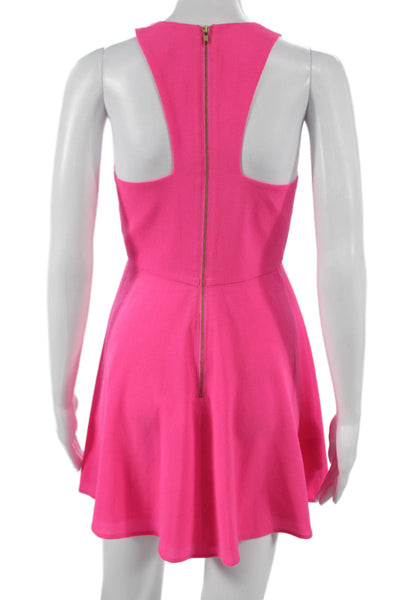 NBD X The Naven Twins Womens Fit & Flare Halter Dress Pink Short Zip Size S