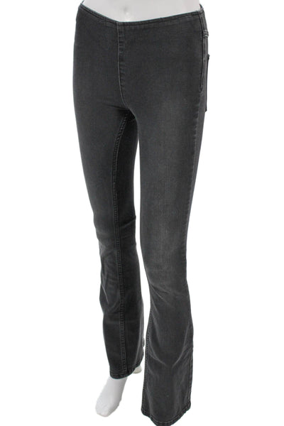 We The Free Women Bootcut Jeans Gray Cotton Blend Mid Rise Inseam 32 Size 24
