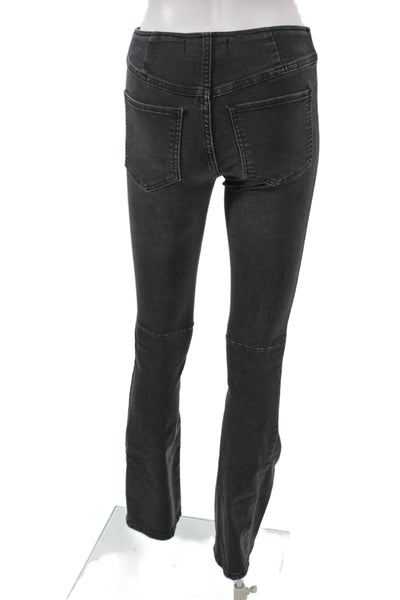 We The Free Women Bootcut Jeans Gray Cotton Blend Mid Rise Inseam 32 Size 24