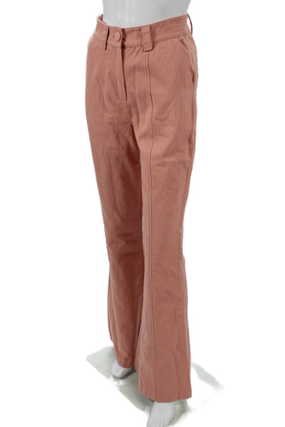 Love Shack Fancy Womens Pink Cotton Pants Size 0