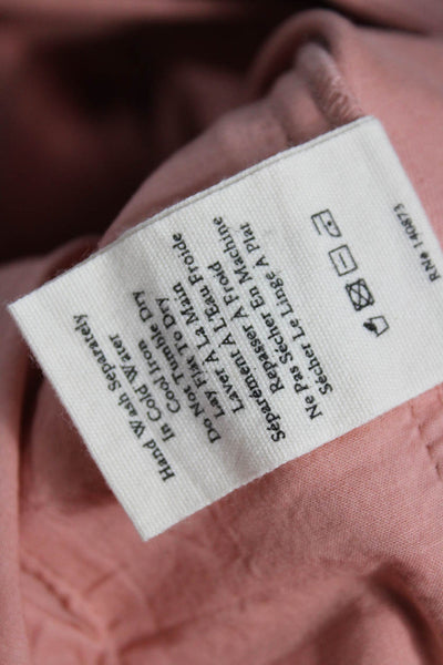 Love Shack Fancy Womens Pink Cotton Pants Size 0