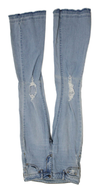 House of Harlow 1960 Womens Flared Jeans Blue Button Mid Rise Size 24