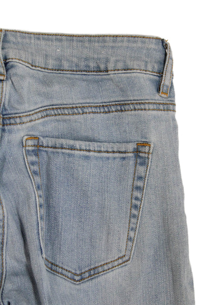 House of Harlow 1960 Womens Flared Jeans Blue Button Mid Rise Size 24