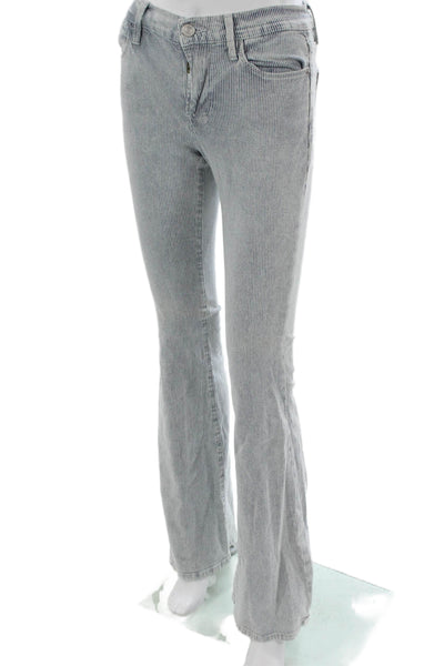 Frame Womens Flared Jeans Blue Cotton Blend Mid Rise Size 24