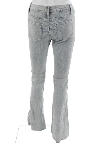Frame Womens Flared Jeans Blue Cotton Blend Mid Rise Size 24