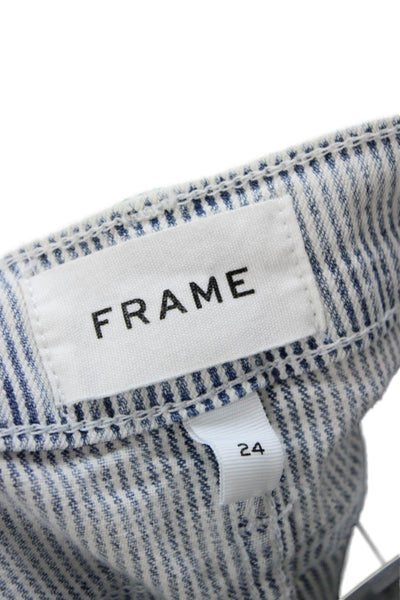 Frame Womens Flared Jeans Blue Cotton Blend Mid Rise Size 24