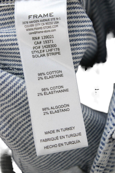 Frame Womens Flared Jeans Blue Cotton Blend Mid Rise Size 24