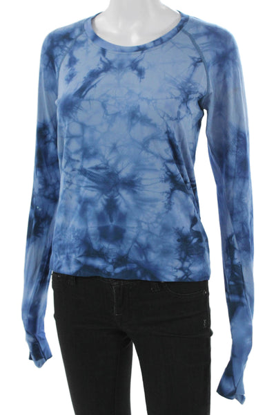 Lululemon Womens Blue Basic Long Sleeve Crew Neck T-Shirt Size 6