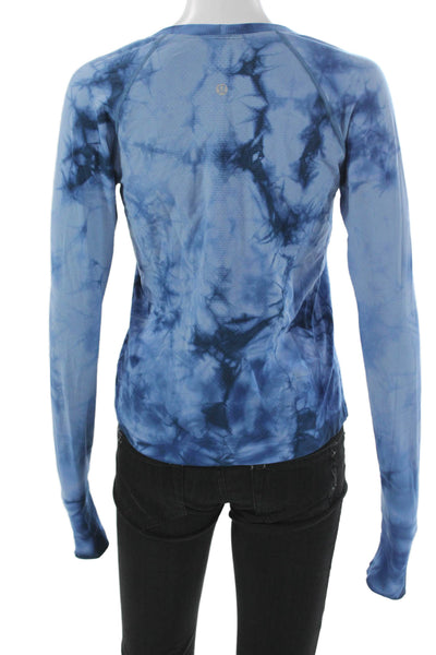 Lululemon Womens Blue Basic Long Sleeve Crew Neck T-Shirt Size 6