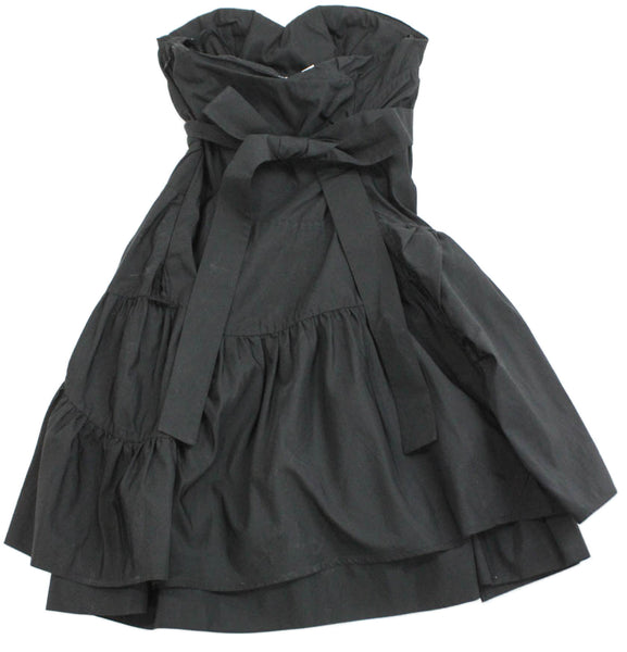 Miu Miu Women Fit & Flare Sweetheart Black Sleeveless Short Dress Size 38